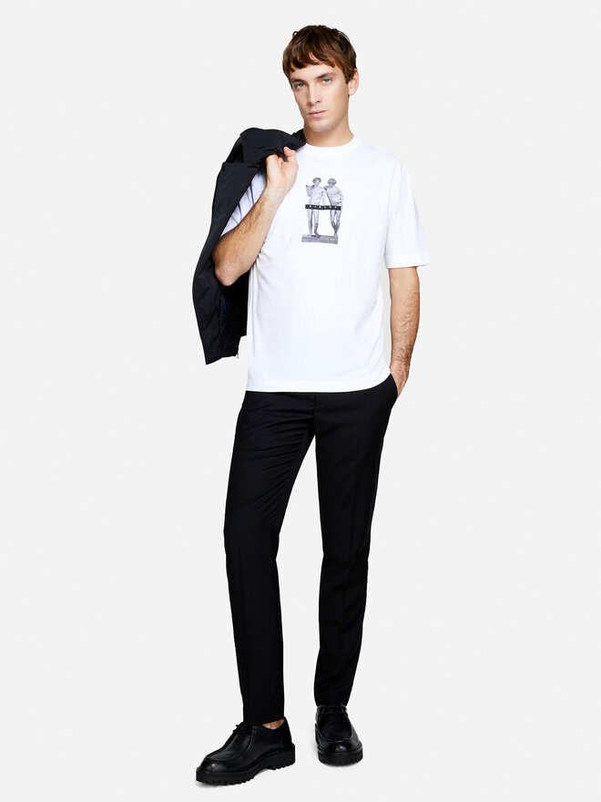 Sisley Sisley T-Shirt 3I1XS103I Weiß Regular Fit