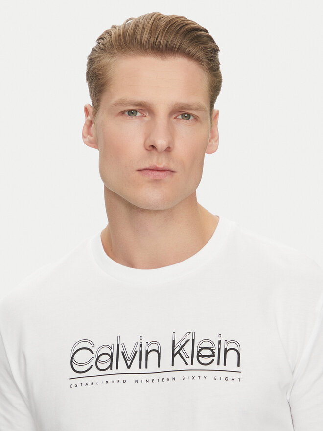 Calvin Klein Calvin Klein Футболка Double Logo K10K114149 Білий Regular Fit