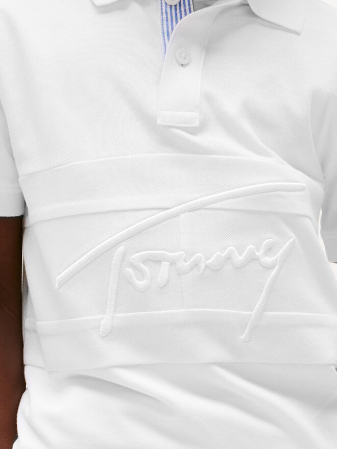 Tommy Hilfiger Tommy Hilfiger Poloshirt Flag KB0KB09714 Weiß Regular Fit