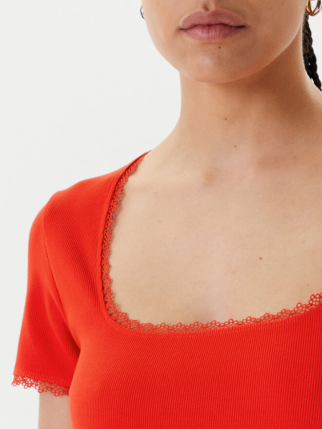 Morgan Morgan Camiseta 232-DLUBI Naranja Slim Fit