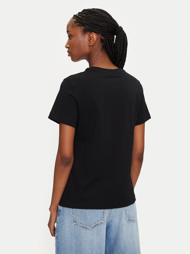 Gant Gant T-Shirt Bisiklet Yaka 4200277 Μαύρο Regular Fit