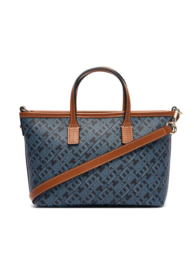 Tommy Hilfiger Handtasche Tommy Hilfiger Th Monoplay Mini Tote Corp AW0AW19177 Dunkelblau