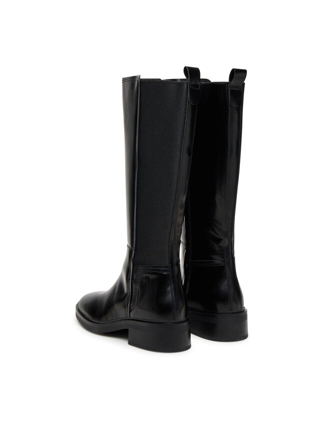 Tommy Hilfiger Stiefel Tommy Hilfiger Th Minimal Abrasivato Long Boot FW0FW08979 Schwarz