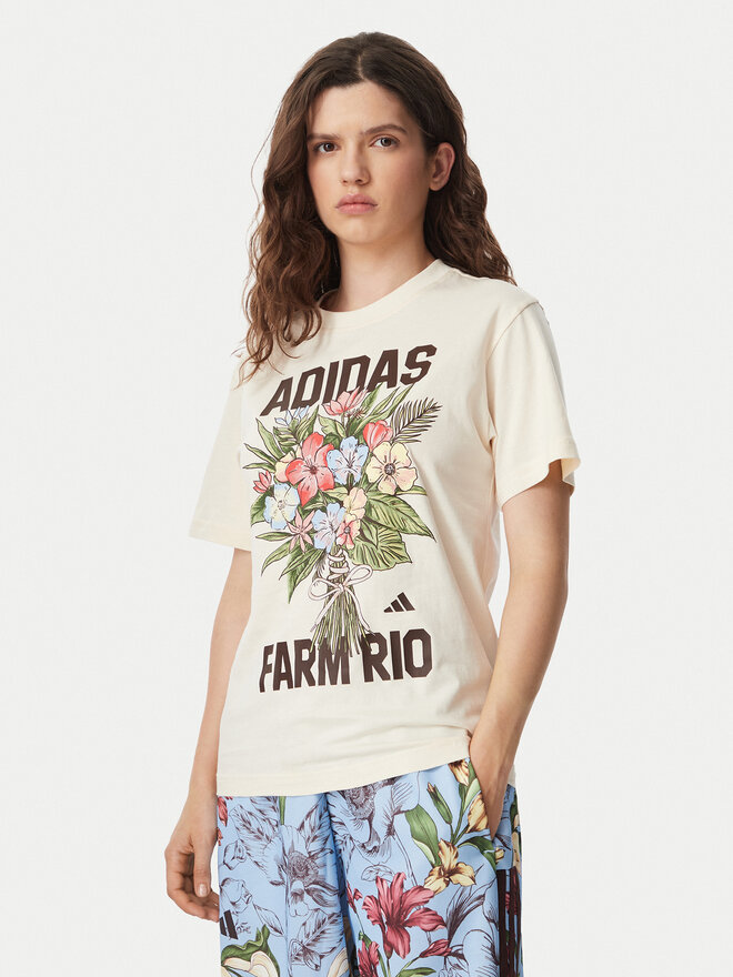 adidas adidas T-Shirt Fram Rio Graphic KR0280 Creme Regular Fit