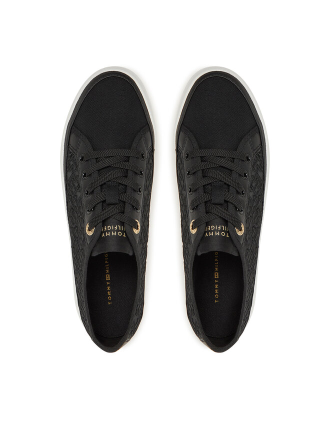 Tommy Hilfiger Sneakersy Tommy Hilfiger Vulc Embroidered Sneaker FW0FW08685 Czarny