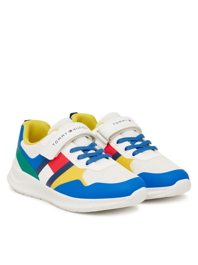 Tommy Hilfiger Sneakers Tommy Hilfiger Flag Low Cut Lace-Up/Velcro T1X9-34369-1843 S Bunt