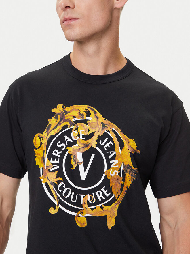 Versace Jeans Couture Versace Jeans Couture Camiseta 79GAHE01 CJ00T Negro Regular Fit