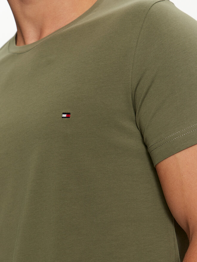 Tommy Hilfiger Tommy Hilfiger Marškinėliai MW0MW10800 Žalia Slim Fit