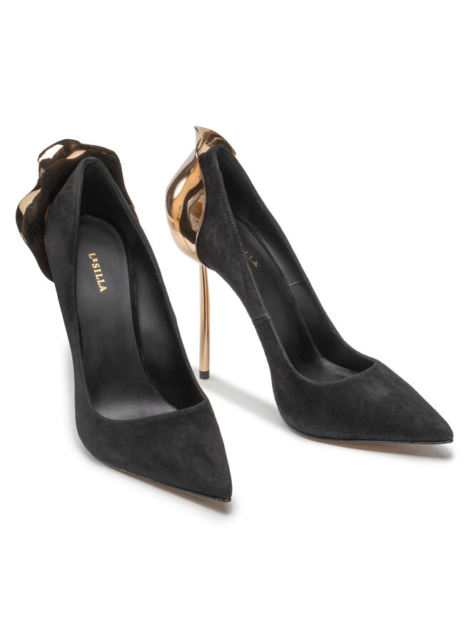 Le Silla High Heels Le Silla Deco Petalo 3110M100G3PPVEL212 Schwarz