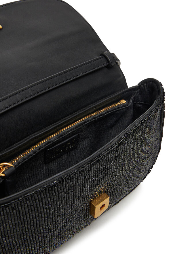 Tommy Hilfiger Handtasche Tommy Hilfiger Party Le Mini Crossover Beaded AW0AW17940 Schwarz
