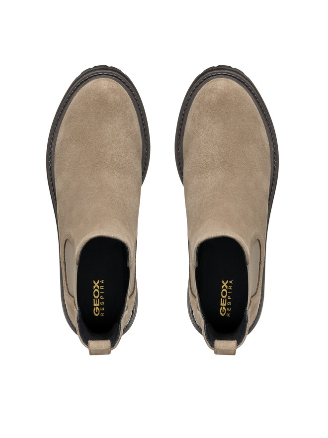 Geox Kotníková obuv s elastickým prvkem Geox D Iridea D04HRB 00022 C6029 Béžová