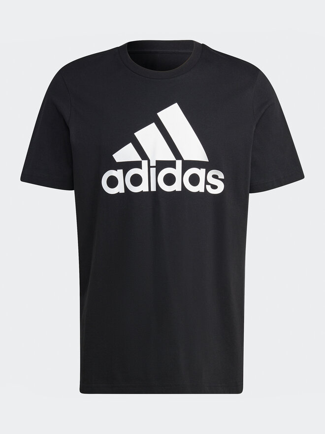 adidas adidas Marškinėliai Essentials Single Jersey Big Logo T-Shirt IC9347 Juoda Regular Fit