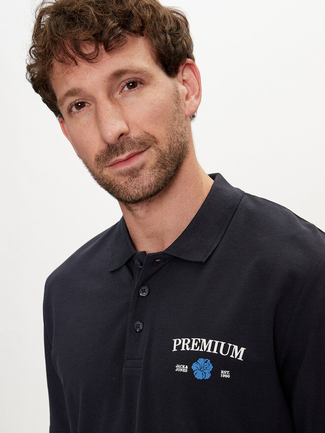 Jack&Jones Jack&Jones Polo Jprblaalfie 12259678 Tamnoplava Regular Fit