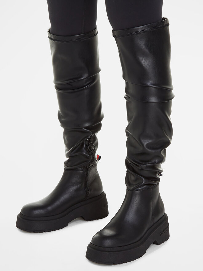 Tommy Jeans Botfortai Tommy Jeans Tjw Over The Knee Boots EN0EN02254 Juoda