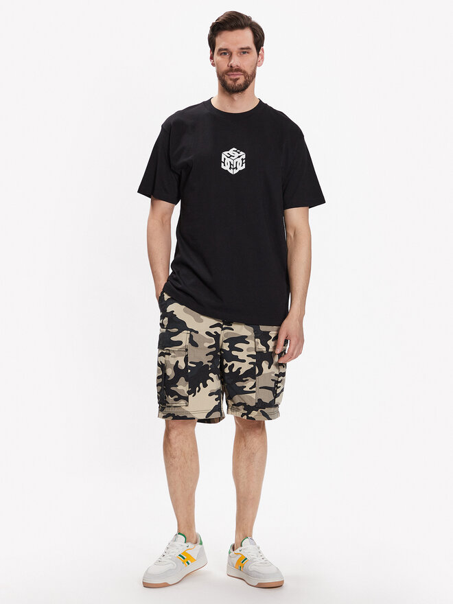 DC DC T-Shirt Jaakko Cubic ADYZT05260 Μαύρο Relaxed Fit
