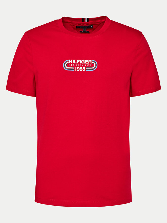Tommy Hilfiger Tommy Hilfiger Camiseta Track Graphic MW0MW34429 Rojo Regular Fit