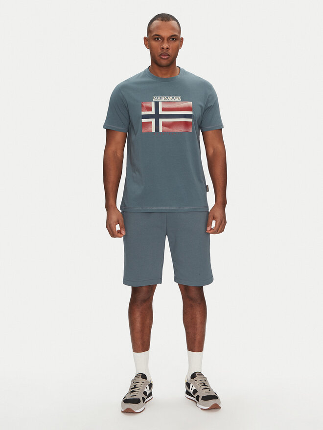 Napapijri Napapijri Camiseta S-Lari NP0A4IE5G1Y1 Azul Regular Fit