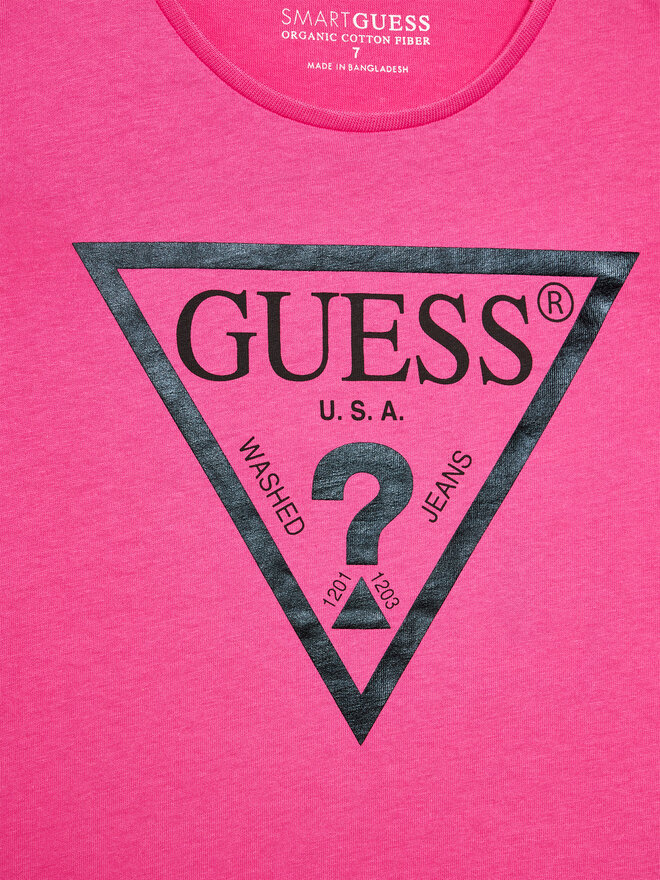Guess Guess Marškinėliai J73I56 K8HM0 Rožinė Regular Fit