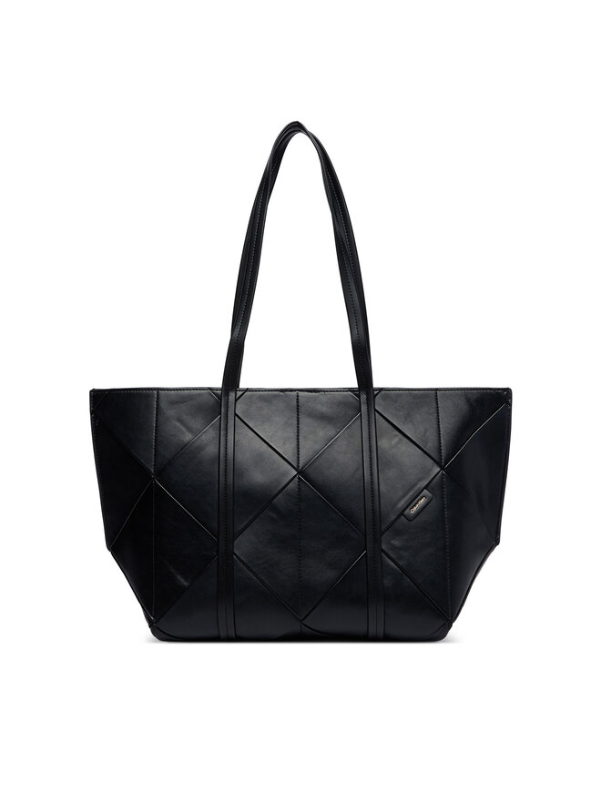 Calvin Klein Handtasche Calvin Klein Woven Medium Carryall LV04F3548G Schwarz