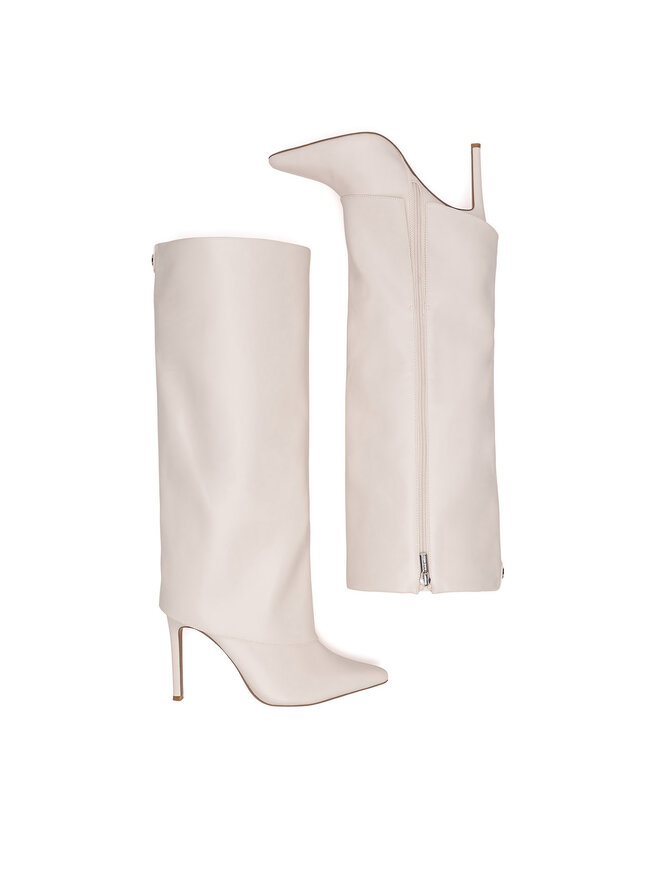 Nine West Kozačky Nine West SJ3645-2 Écru