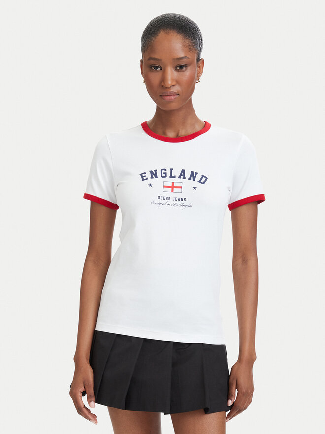 Guess Jeans Guess Jeans T-Shirt W6YI16 K3995 Weiß Slim Fit