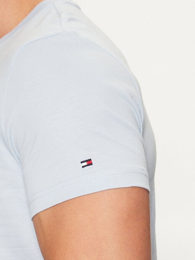 Tommy Hilfiger Tommy Hilfiger T-Shirt Tommy Logo MW0MW11797 Hellblau Slim Fit