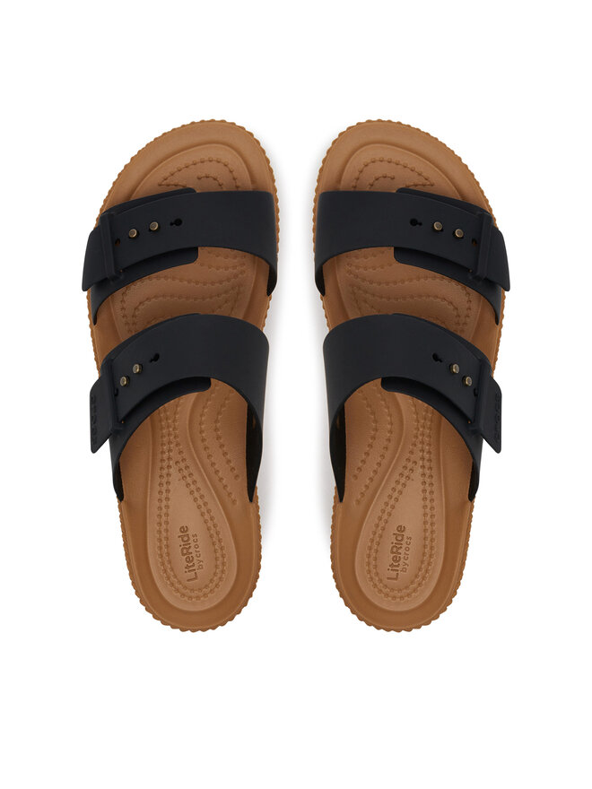 Crocs Παντόφλες Crocs Brooklyn Woven Buckle 209978 Μαύρο