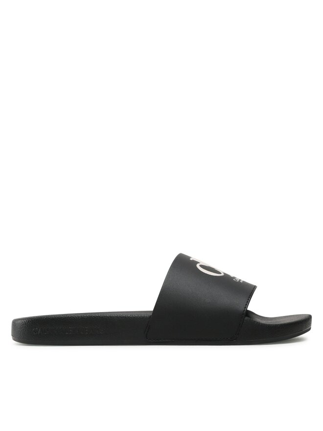 Calvin Klein Jeans Pantoletten Calvin Klein Jeans Slide Oversized Brand YM0YM00662 Schwarz