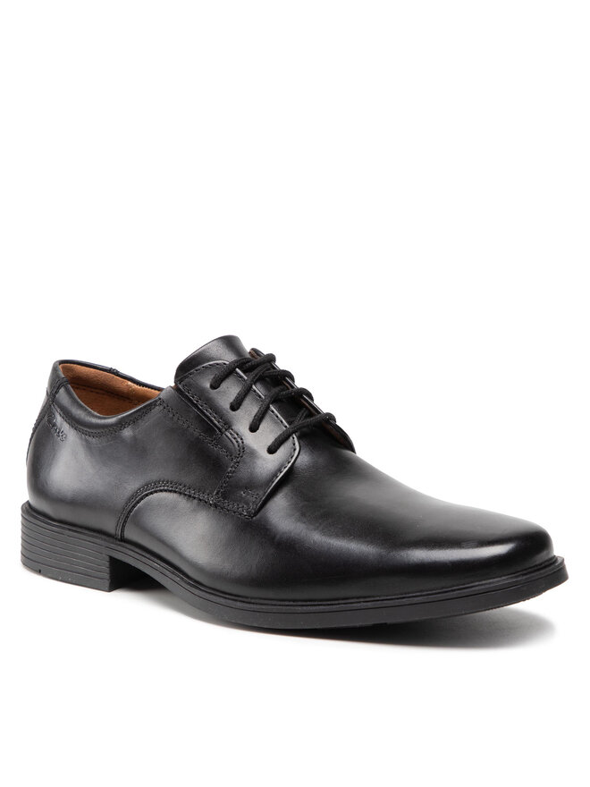 Clarks Półbuty Clarks Tilden Plain 261103507 Czarny