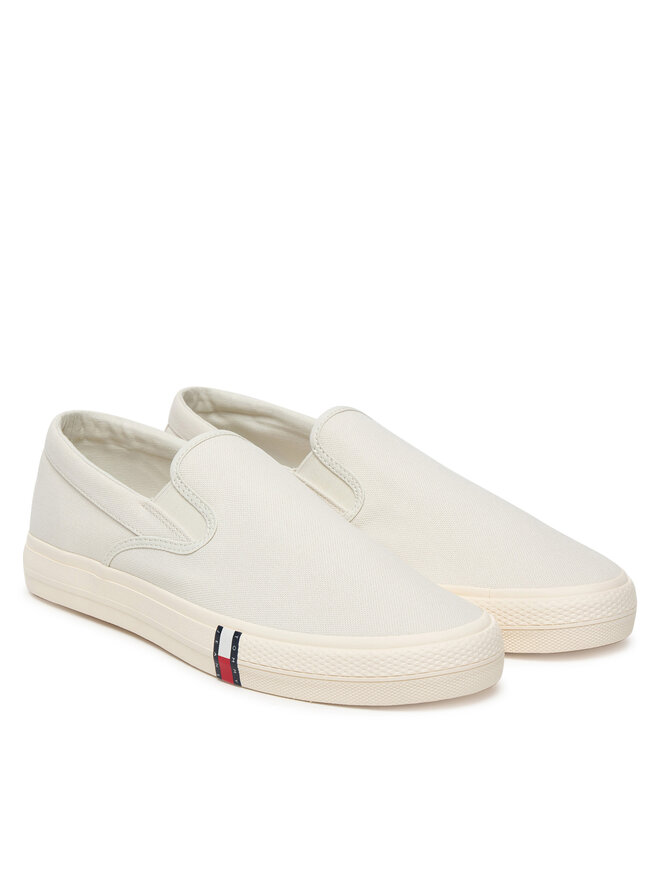 Tommy Jeans Sneakers aus Stoff Tommy Jeans Archive Vulc. Y2K Slip On EM0EM01675 Weiß