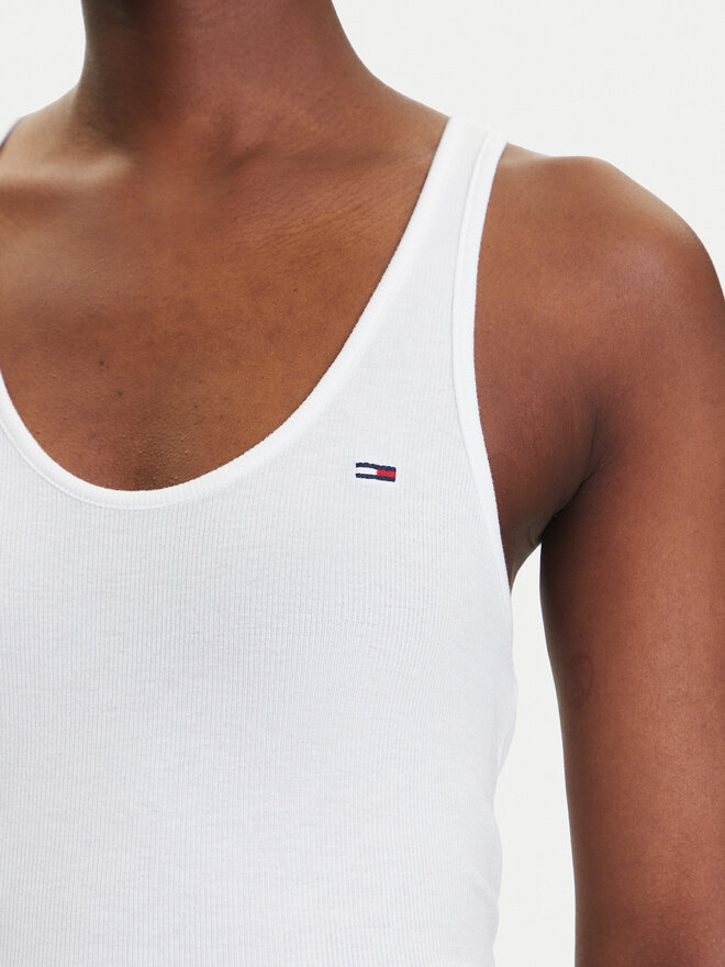 Tommy Jeans Tommy Jeans Τοπ DW0DW20917 Λευκό Regular Fit