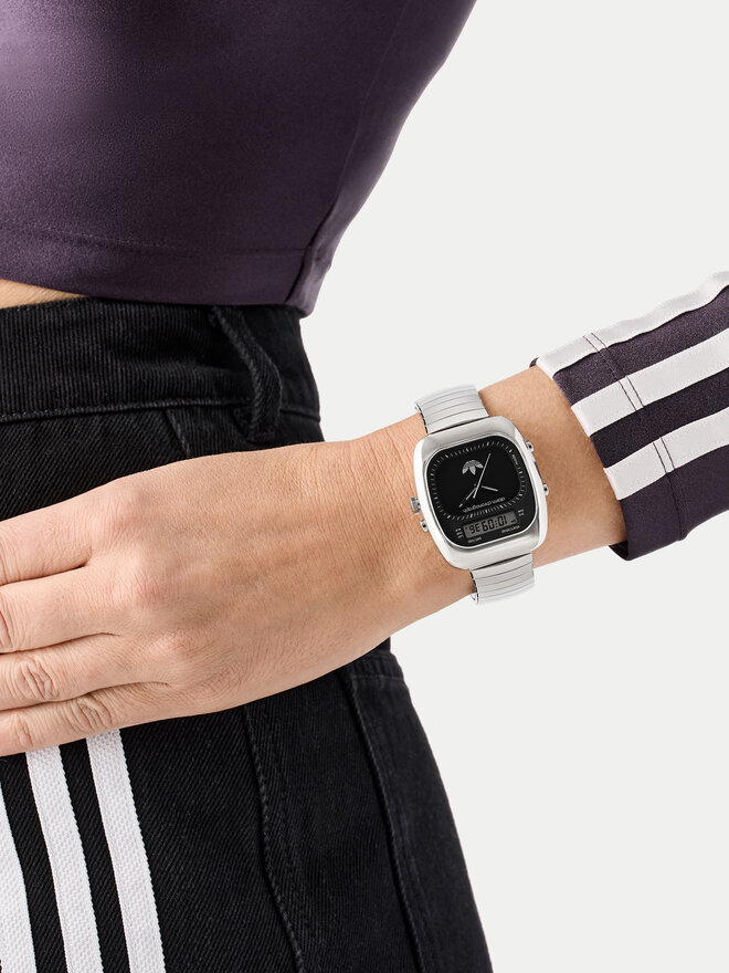 adidas Ρολόι adidas Retro Wave Three Chronograph AOSY25013 Ασημί