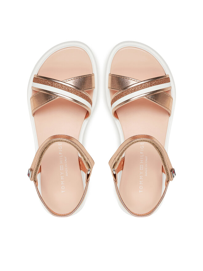 Tommy Hilfiger Сандали Tommy Hilfiger Sandal T4A2-33800-0569 S Розово злато