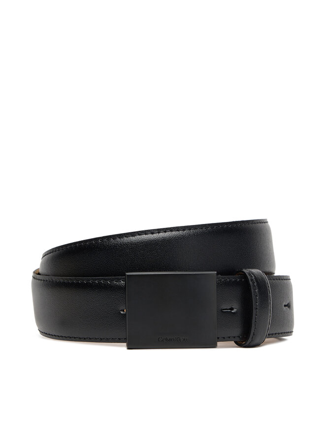 Calvin Klein Cinturón para hombre Calvin Klein Titlecase Plaque Buckle 32Mm LV04D7030G Negro