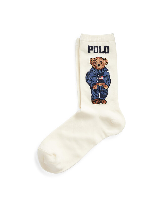 Polo Ralph Lauren Augstas sieviešu zeķes Polo Ralph Lauren 455792964001 Balts