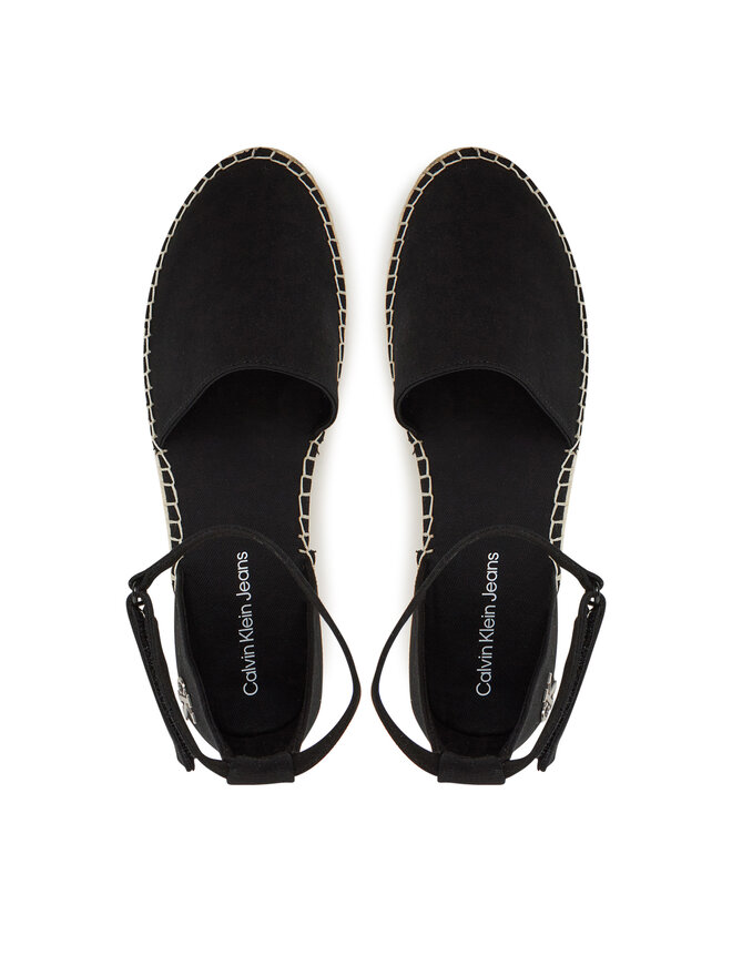 Calvin Klein Jeans Espadrilky Calvin Klein Jeans Flatform Espadrille Sling Mg YW0YW01735 Čierna