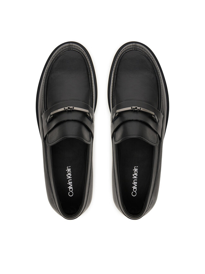 Calvin Klein Slipper Calvin Klein Flex Dress Loafer W/Bit Lth HM0HM01894 Schwarz