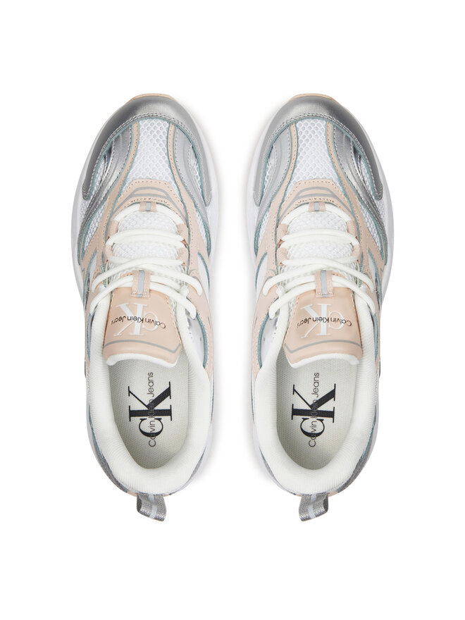 Calvin Klein Jeans Сникърси Calvin Klein Jeans Retro Tennis Low Lace Mh Ml Mr YW0YW01381 Бял