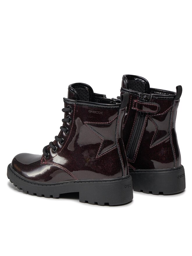 Geox Pohodni čevlji Geox J Casey Girl J9420G 000KC C7J9B S Bordo rdeča