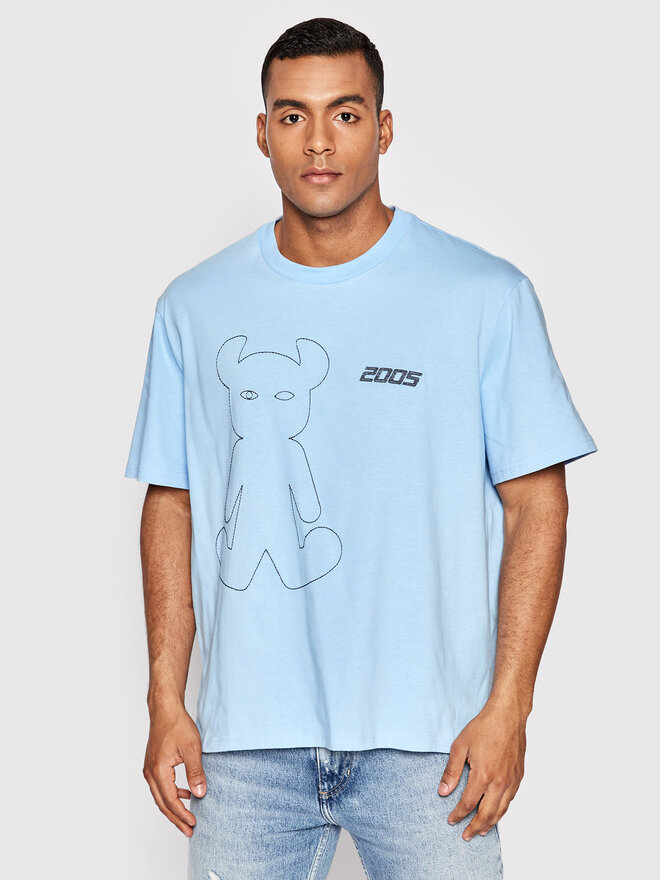 2005 2005 Футболка Unisex Horned Блакитний Relaxed Fit