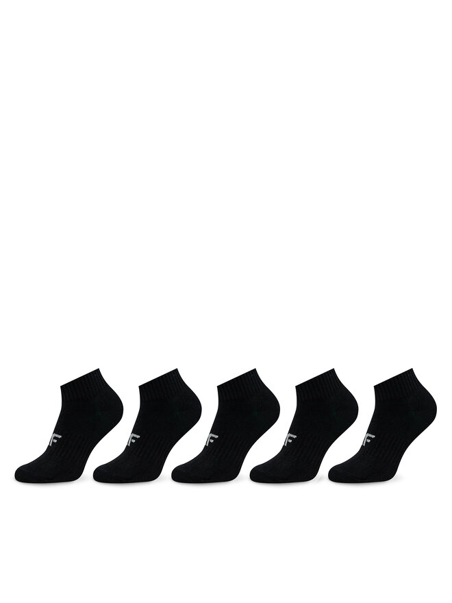 4F 5er-Set niedrige Kindersocken 4F 4FJWAW23USOCM235 Schwarz