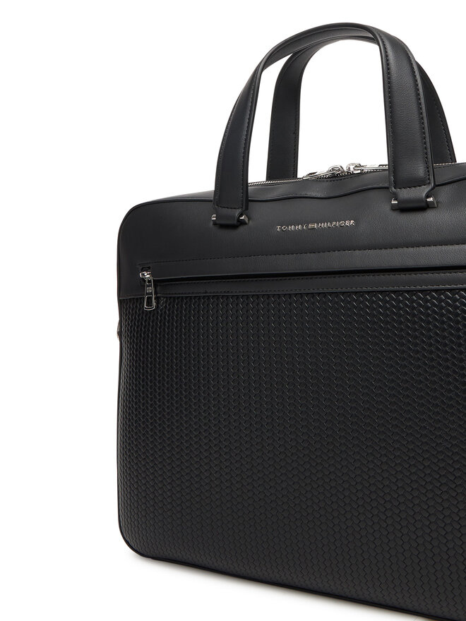 Tommy Hilfiger Laptoptasche Tommy Hilfiger Th Woven Computer Bag AM0AM13660 Schwarz