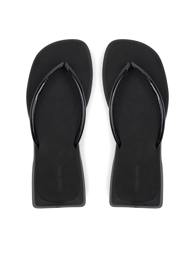 Calvin Klein Jeans Σαγιονάρες Calvin Klein Jeans Sq Low Wedge Sandal Stitch YW0YW01716 Μαύρο