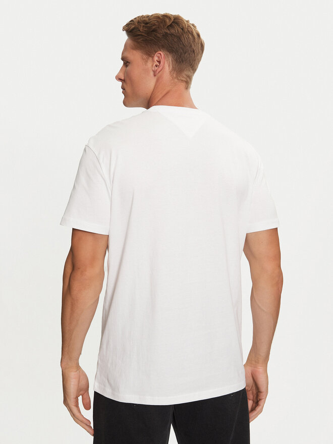 Tommy Jeans Tommy Jeans Camiseta Linear Logo DM0DM20744 Blanco Regular Fit