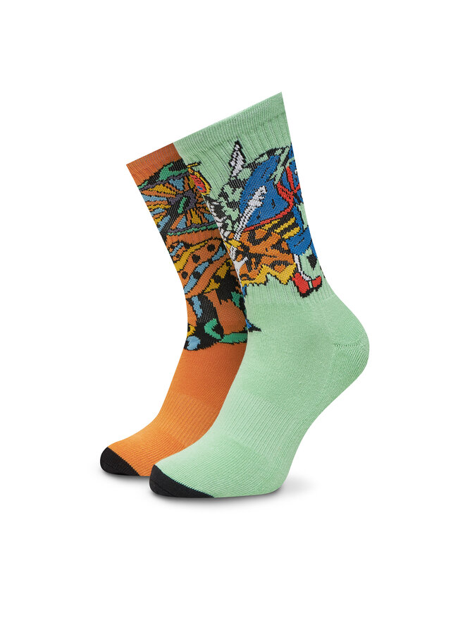 Volcom Zestaw 4 par wysokich skarpet unisex Volcom Fa Bob Mollena D6312506 Kolorowy