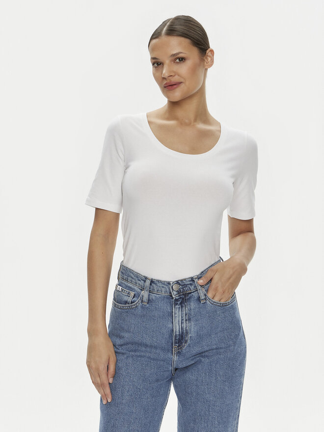 Gant Gant Marškinėliai 4203491 Balta Slim Fit