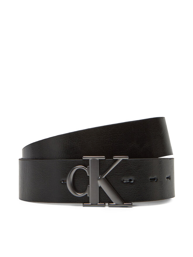 Calvin Klein Jeans Ζώνη Ανδρική Calvin Klein Jeans Monogram Plaque Buckle 35Mm Adj/Rev LV04G7026G Μαύρο