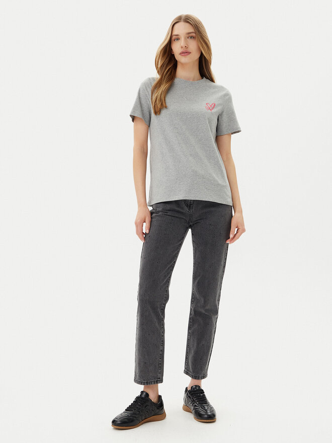 Pieces Pieces Camiseta Maria 17155082 Gris Relaxed Fit