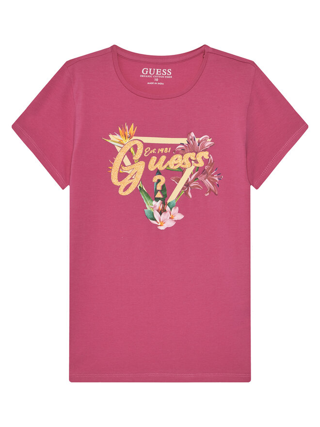 Guess Guess Póló J5GI16 K6YW4 Rózsaszín Regular Fit