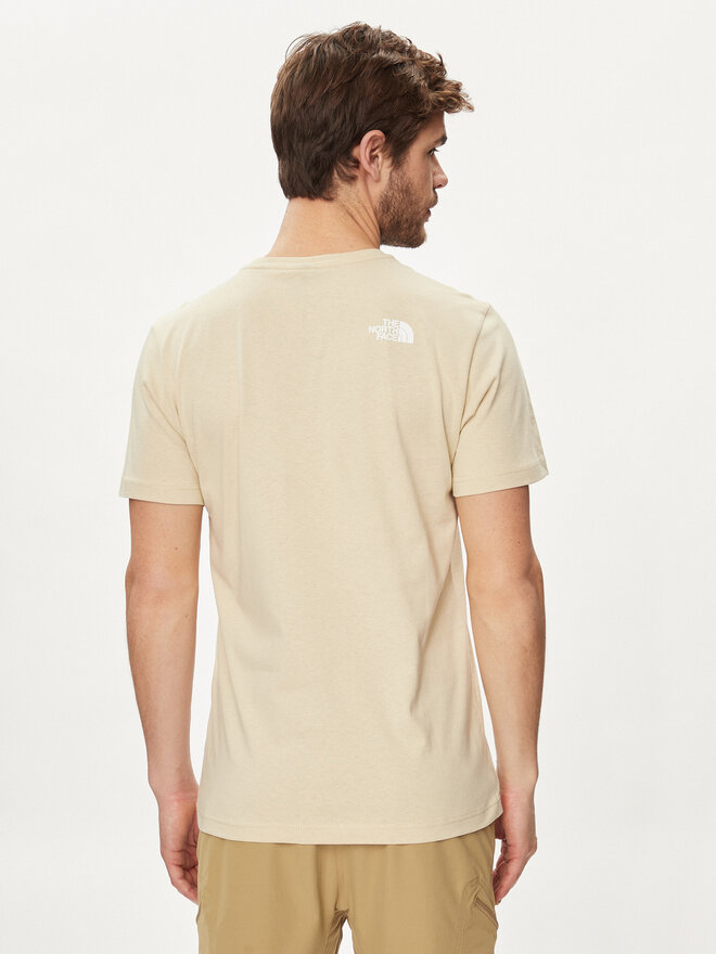 The North Face The North Face Marškinėliai Woodcut Dome NF0A87NX Smėlio Regular Fit